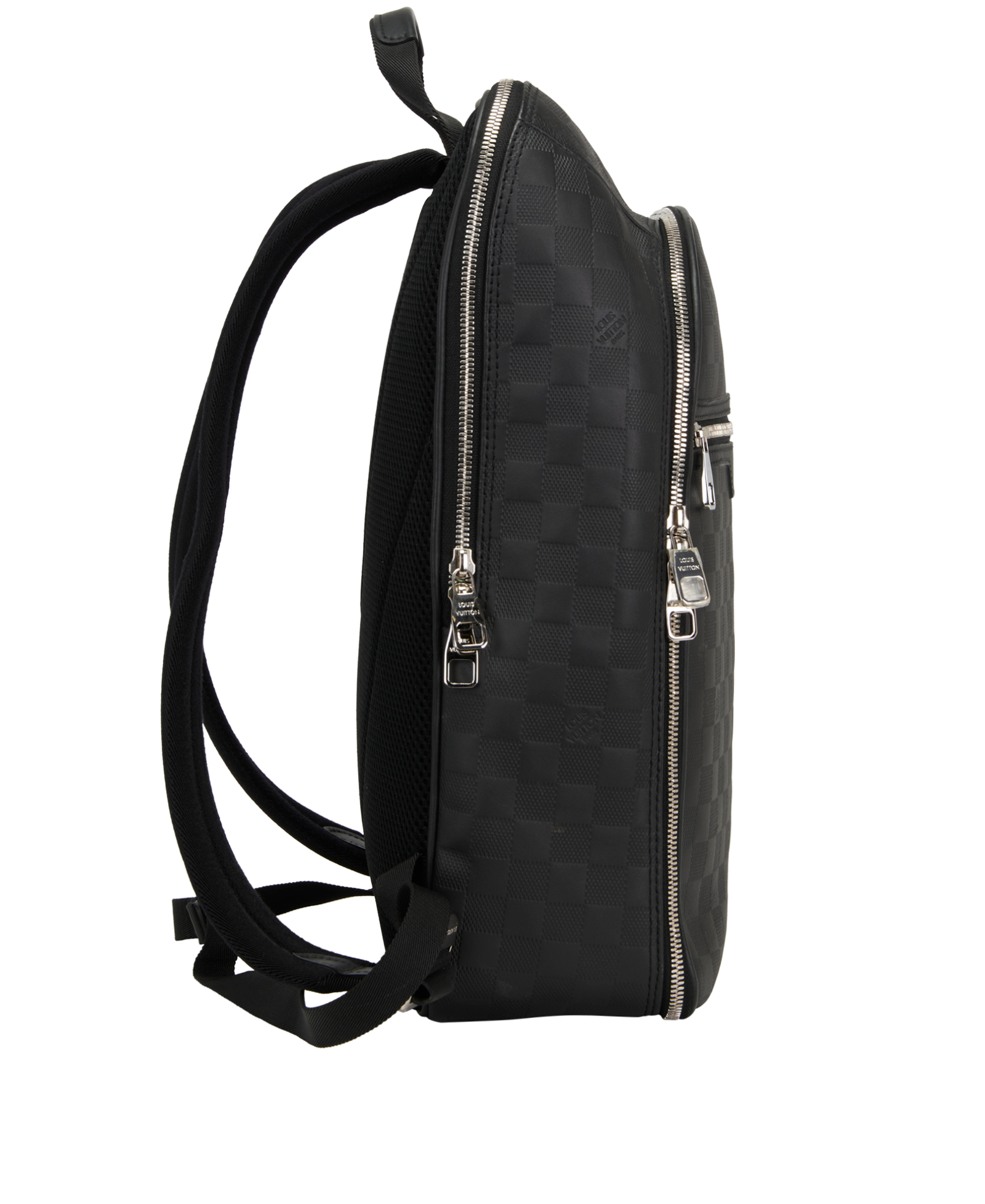 Large Michael Backpack, &pound;995, Handbags, Black, Canvas, Side view